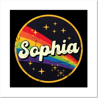 Sophia // Rainbow In Space Vintage Grunge-Style Posters and Art